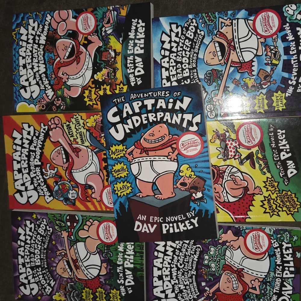Captain Underpants Kids Book Set 0f 7
